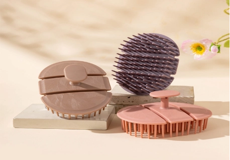 foldable shampoo hairbrush 161-tri-fold